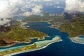 Aerial photography. Bora Bora island. French Polynesia