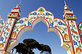 Arch, entrance to carnival area. Puerto de Santa María. Cádiz province. Spain