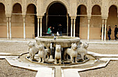 Courtyard of the Lions, Alhambra. Granada. Spain