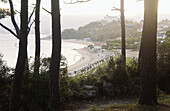 Playa de la Magdalena and Hotel Real in background. Santander. Cantabria. Spain