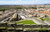 St. Gimer s church in La Cité, Carcassonne medieval fortified town. Aude, Languedoc-Roussillon, France