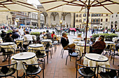 Outdoor cafe at Piazza della Signoria. Florence. Tuscany, Italy