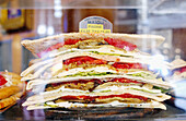 Italian typical fast food: piadine. Florence. Tuscany, Italy