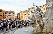 Fountain of the Rivers in Piazza Navona. Rome. Italy