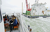 Boot von Fusina nach Venedig. Italien