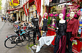 Bars and shops along Oudezijds Voorburgwal. Amsterdam, Netherlands