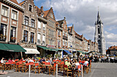 Beffroi ( belfry ) tower in the Grand Place. Tournai. Hainaut, Belgium