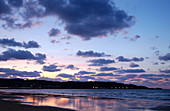 Sunset on the beach. Hendaye. Aquitaine. France.