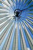 New Forum covered by a glass dome by Helmut Jahn. The Sony Center. Potsdamer platz. Berlin. Germany