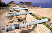 Guns on top of the Citadel hill. Saint-Tropez. Var. French Riviera. Provence. France