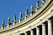 Top of the Bernini Colonnade at St. Peter s Square. Vatican City. Rome. Italy