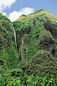 Waterfall in Nuku Hiva. Marquesas Islands. French Polynesia