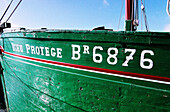 Old trawler bow. Maritime Museum. Douarnenez. Brittany. France