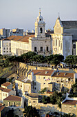 Largo da Graça and church from Castello Sao Jorge. Lisbon. Portugal