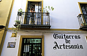 Handmade guitars shop at Santa Cruz quarter. Sevilla. Spain