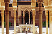 Courtyard of the Lions, Alhambra. Granada. Spain