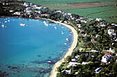 Aerial of Grand-Baie. Upper West Coast. Mauritius