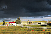 Farm and stormy sky. Colorado. USA