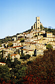Eus, village built on hill with XVIIIth century Baroque church. Pyrenees-Orientales. Languedoc Roussillon. France