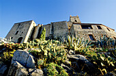 Eus, village built on hill with XVIIIth century Baroque church. Pyrenees-Orientales. Languedoc Roussillon. France