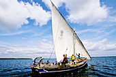 Dhow (local sailingboat). Lamu Island. Indian Ocean Coast. Kenya