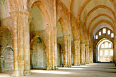 Fontenay Cistercian Abbey, the church nave. Burgundy. France