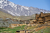 Berber village in the Atlas mountains. South, Ouarzazate region. Morocco.