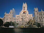 Cibeles fountain and Palacio de Comunicaciones. Madrid. Spain