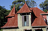 Colonial style house. Praslin island. Seychelles