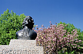 Mr. Swedenborg bronze bust at spring. Stockholm. Sweden