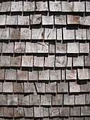 Sample of roof wooden shingle. Réunion Island (France)