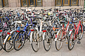 bikes at the central railway station. Helsinki. Finland