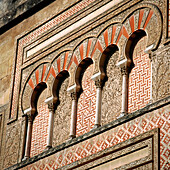 Exterior facade of the Great Mosque of Cordoba. Andalusia. Spain
