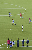 Boys playing soccer