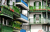Houses at La Marina , fishers old town. Hondarribia. Euskadi. Spain
