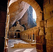 Cloister of San Juan de la Peña Monastery. Huesca province. Aragon, Spain