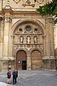 Road to Santiago. Plaza del Santo, Cathedral, Santo Domingo de la Calzada, La Rioja. Spain.