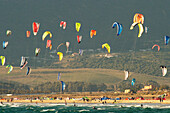 Kite-surfing. Tarifa, Cádiz province. Spain