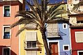 Colourful houses at Arenal district. Villajoyosa. Alicante province, Spain