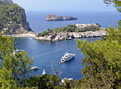Sa Ferradura private island. Port de Sant Miquel Bay. Ibiza, Balearic Islands, Spain.