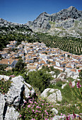 The white pueblo of Montejaque in the Serrania de Ronda mountains. Málaga. Andalucia. Spain.