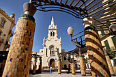 Modernist style church of Sagrado Corazon at Melilla. Spain.