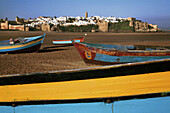 Low water at the Boureggreg river and back the Oudayas. Rabat. Morocco.