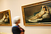 The clothed Maja -left- and The naked Maja -right- by Francisco de Goya. El Prado Museum. Madrid. Spain