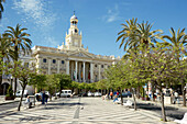 El Ayuntamiento. The Town Hall. Cadiz, Costa de la Luz, Andalusia, Spain.