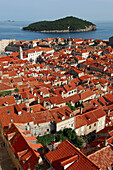 Old town Dubrovnik. Croatia (Lokrum Island in background).