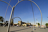 Ones sculpture by Andreu Alfaro at port, Barcelona. Catalonia, Spain (2003)