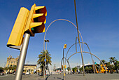 Ones sculpture by Andreu Alfaro at port, Barcelona. Catalonia, Spain (2003)