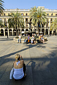 Plaça Reial, Barcelona. Catalonia, Spain