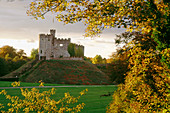 Norman keep on grounds of Cardiff Castle. Wales. UK